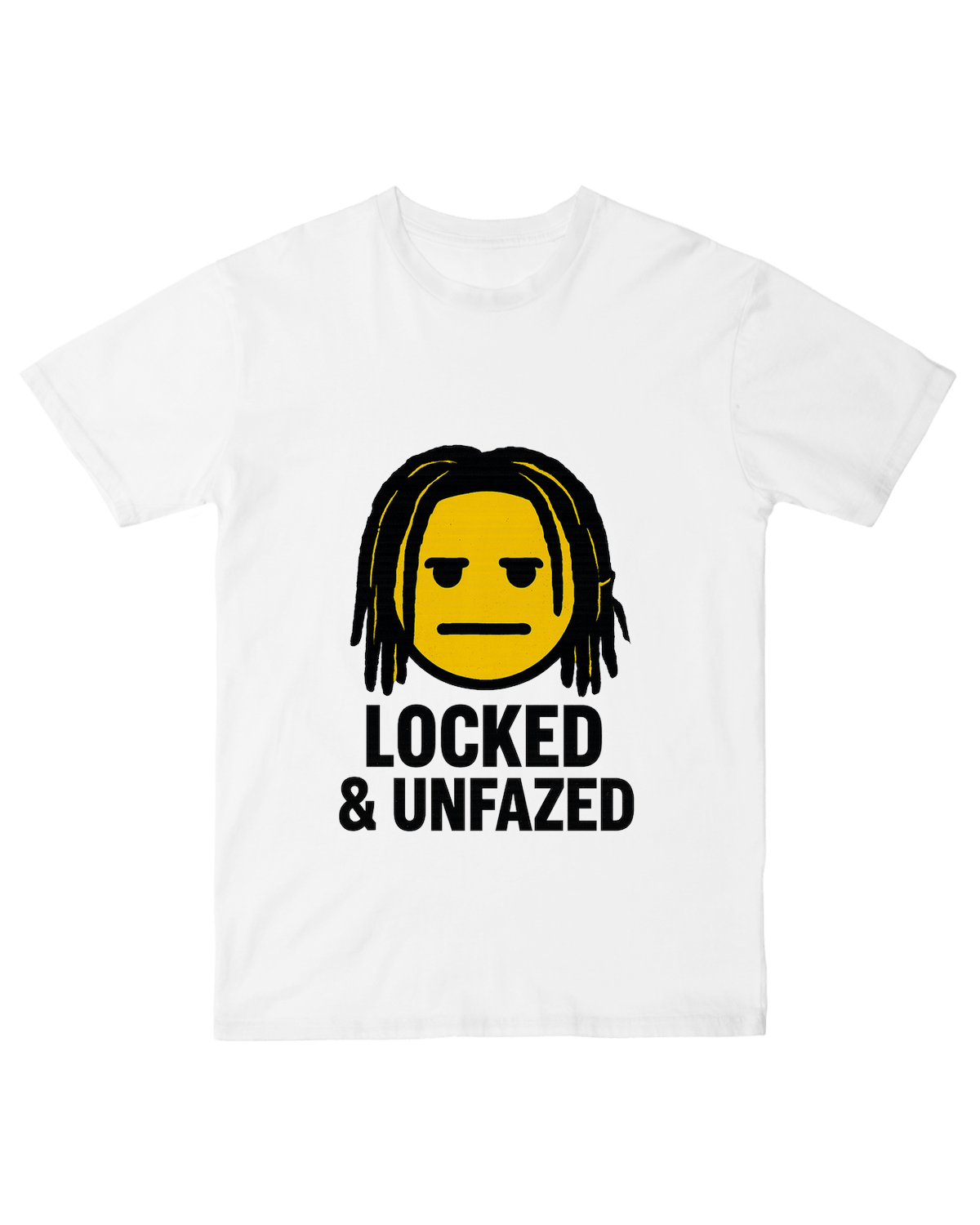 Product "Locked & Unfazed Dreadmoji Tee" by Therealmapa
