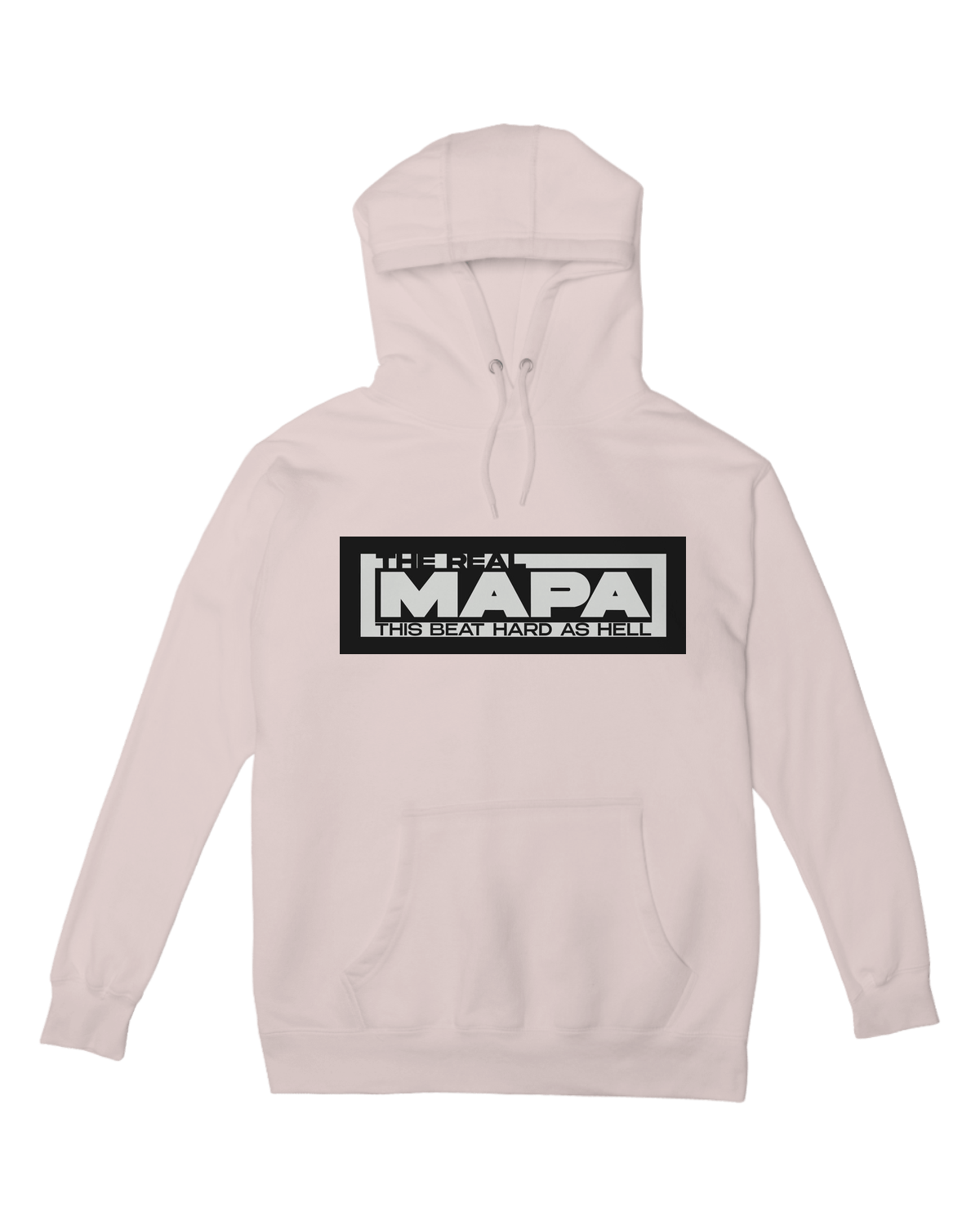 "Amplified Pullover Hoodie" - by Therealmapa - Pale Pink - S
